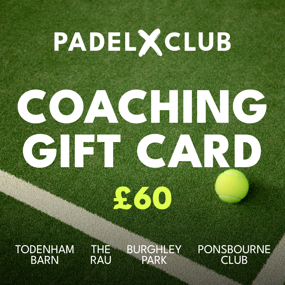 Private Coaching Gift Card (Redeem on Padel Mates app)