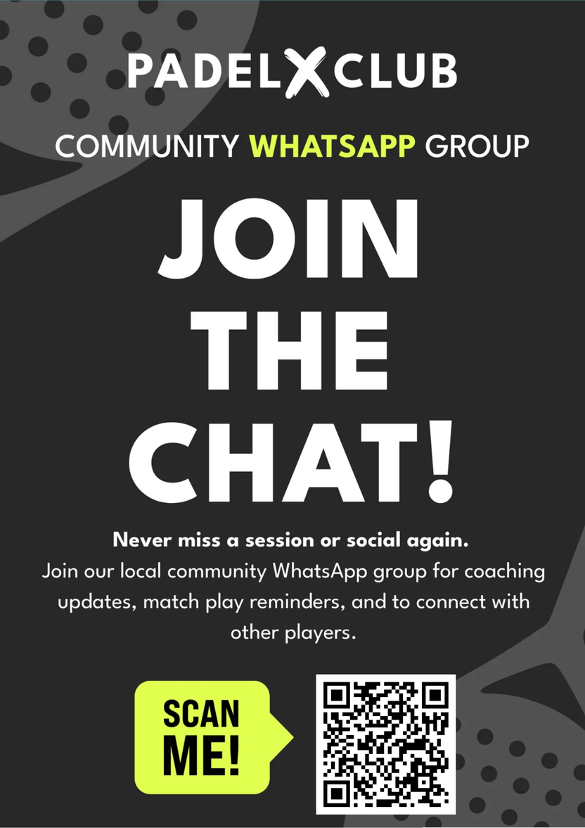 Join the Padel X Club Cirencester WhatsApp community