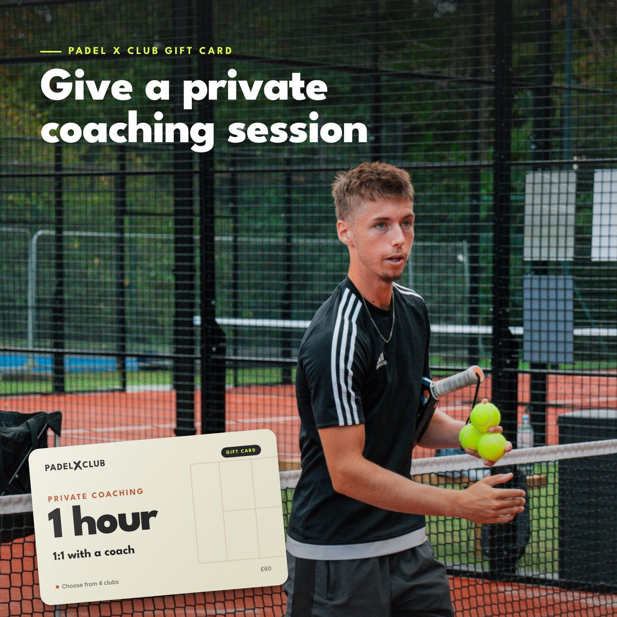 Private Coaching Gift Card (Redeem on Padel Mates app)