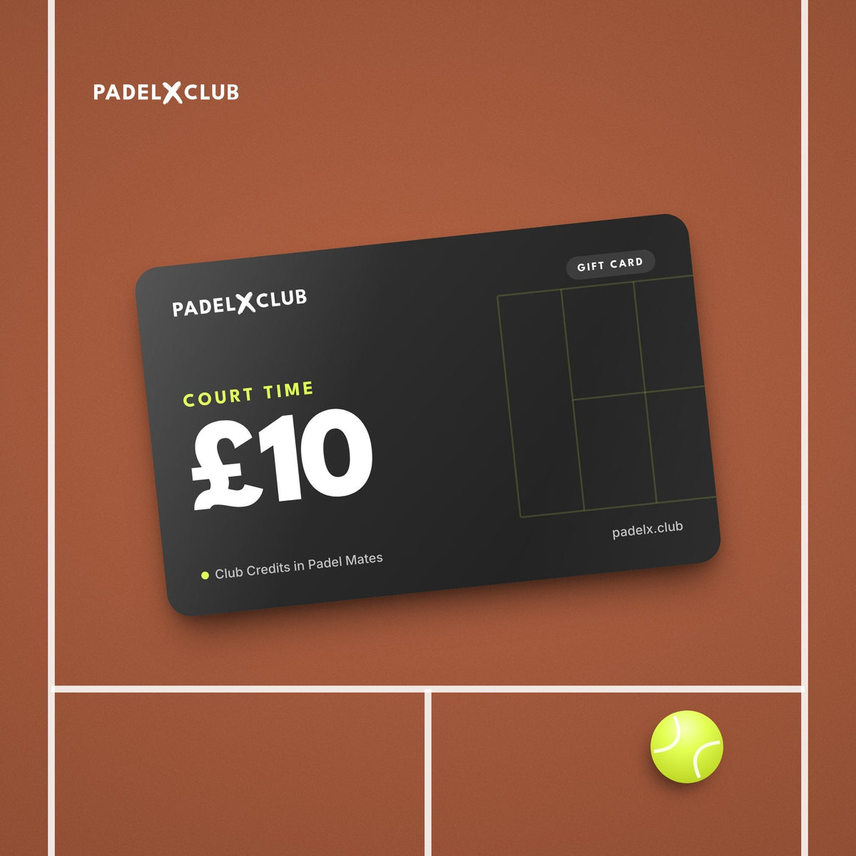 Court Time Gift Card (Redeem on Padel Mates app)