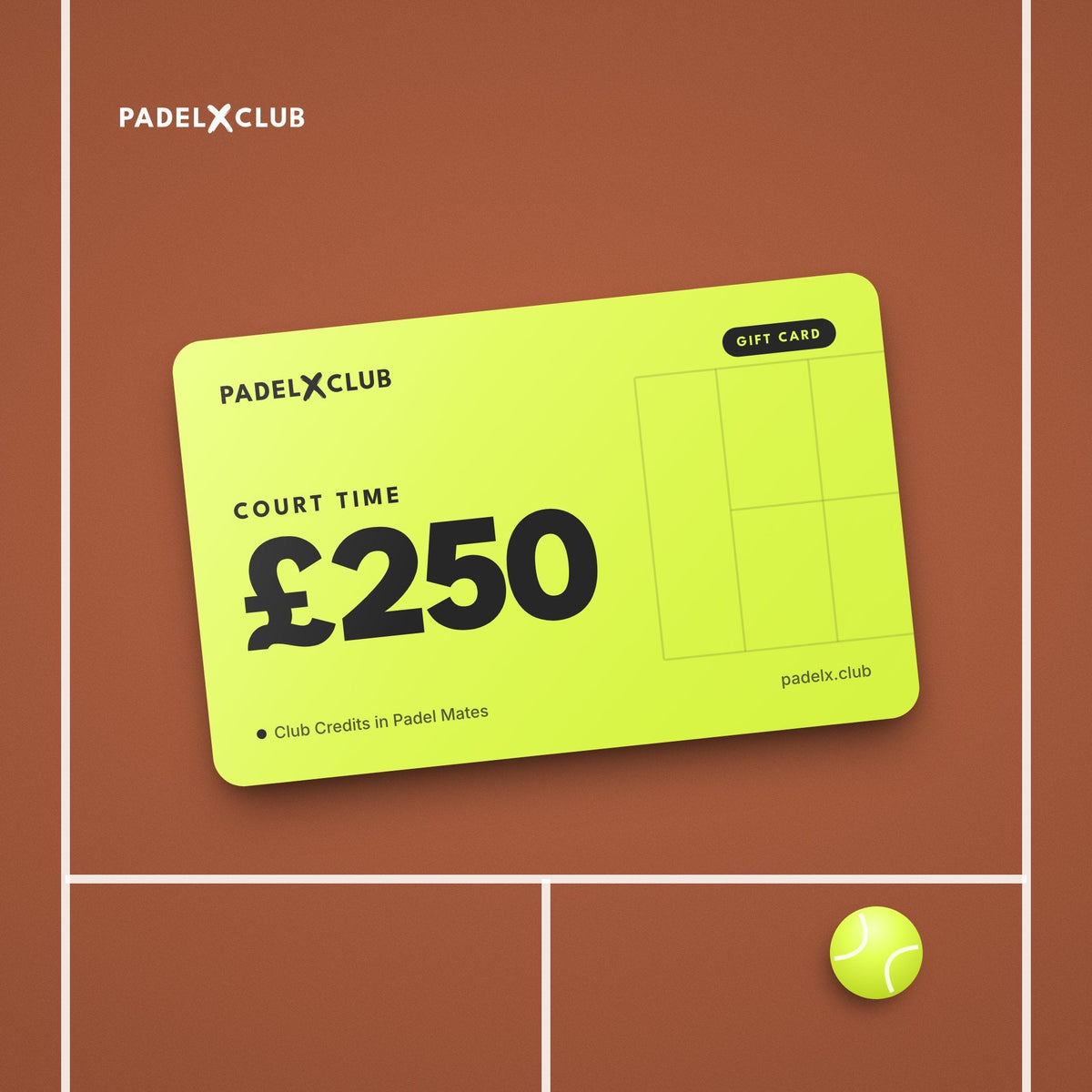 Court Time Gift Card (Redeem on Padel Mates app)