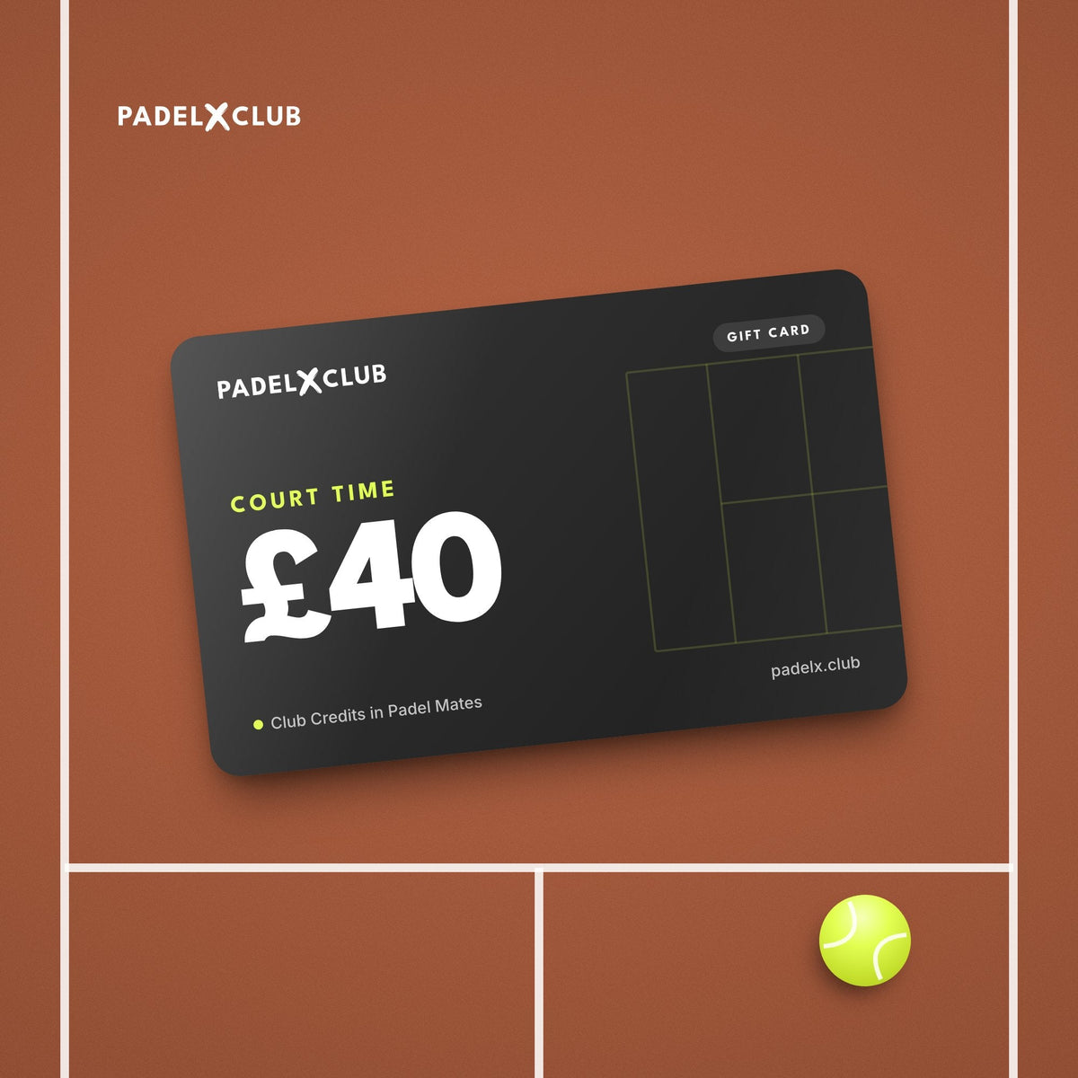 Court Time Gift Card (Redeem on Padel Mates app)