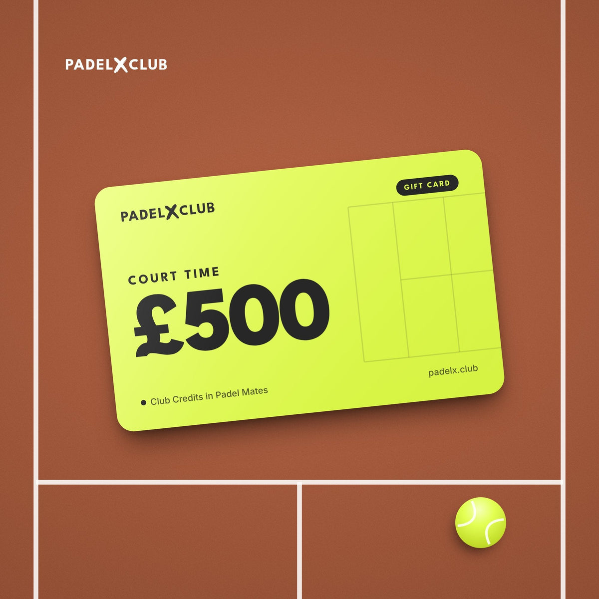 Court Time Gift Card (Redeem on Padel Mates app)