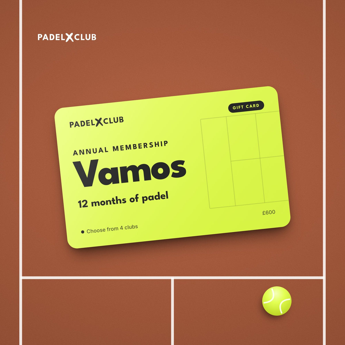 Vamos Annual Membership Gift Card